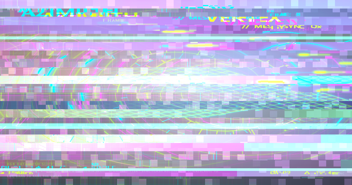 RGB Datamosh Slice Cut
